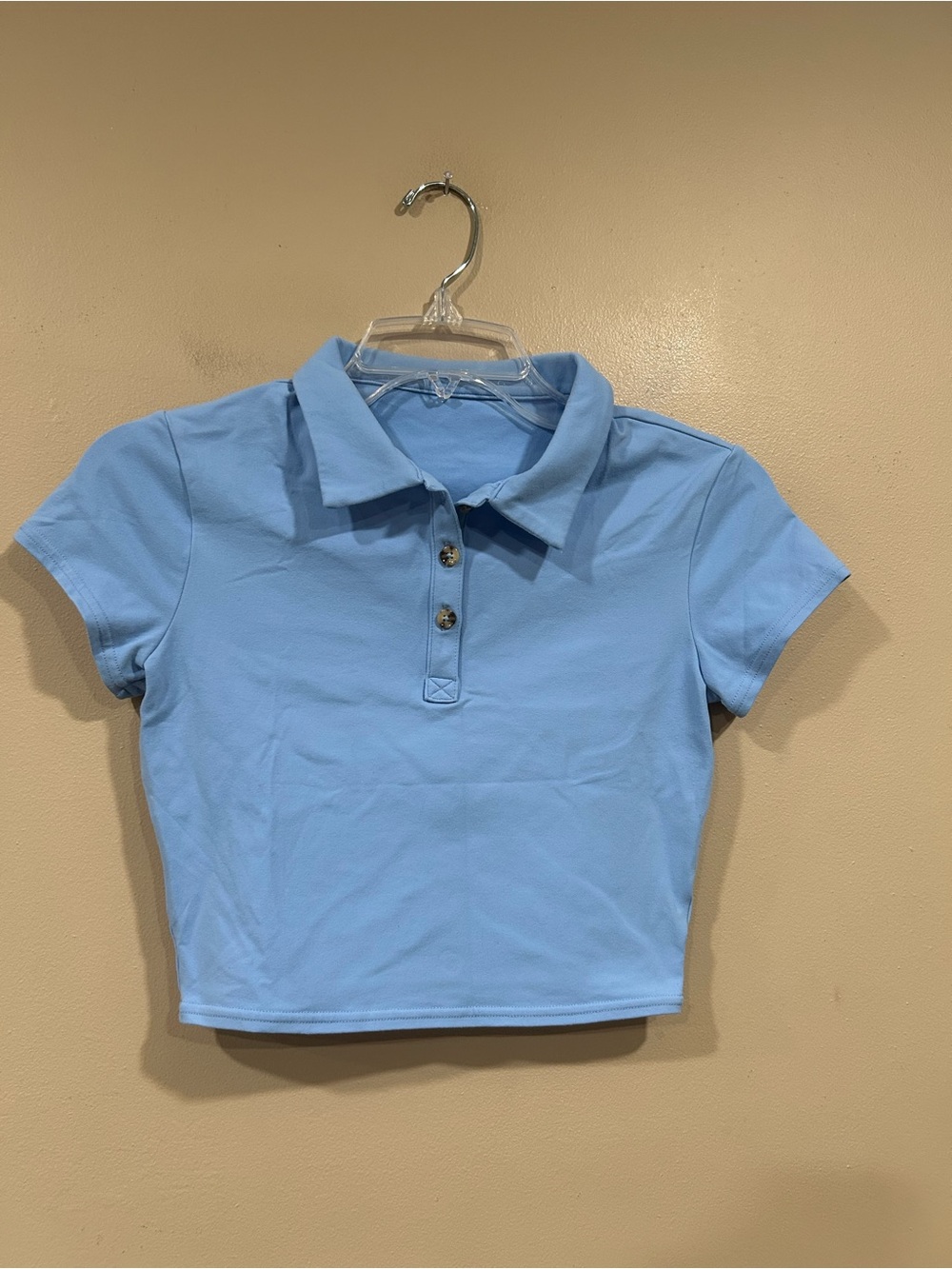 Alo Yoga Women’s Cropped Polo Short Sleeve Collared Stretch Size XXS